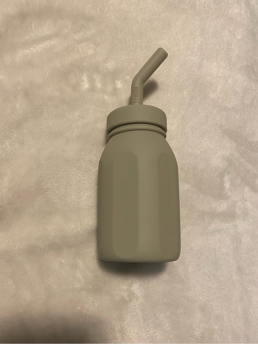 3/$10 Bundle - Melli Silicone Sippy Bottle with Straw - Grey